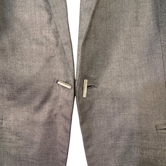 Calvin Klein Womens Grey Blazer Jacket Size 14W Viscose/Wool Blend - Picture 4 of 8